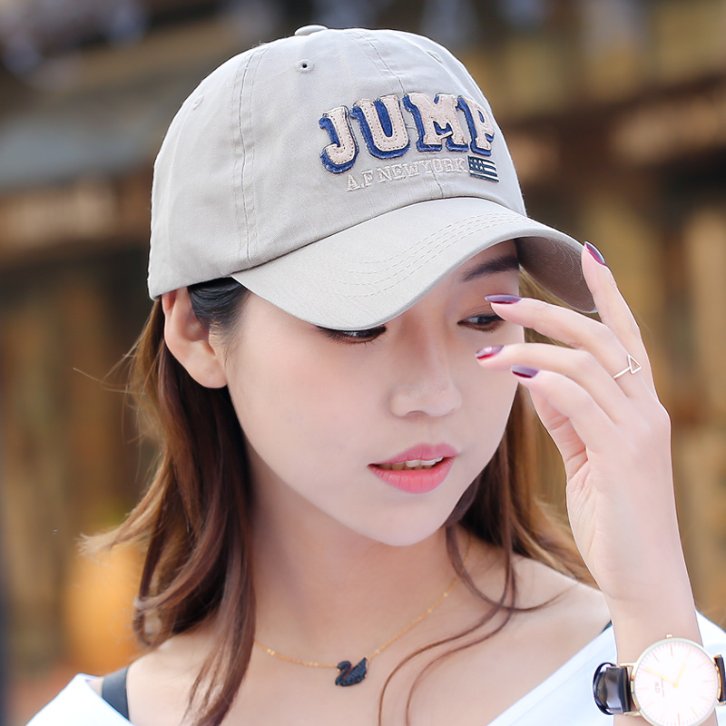 2017新款棒球帽女粉红色帽子韩版JUMP字母情侣户外出游运动鸭舌帽