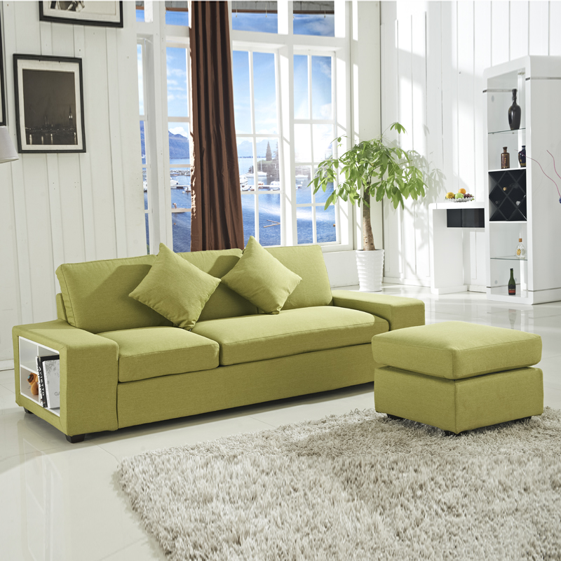 现代简约 中小户型转角带储藏可拆洗休闲布艺沙发