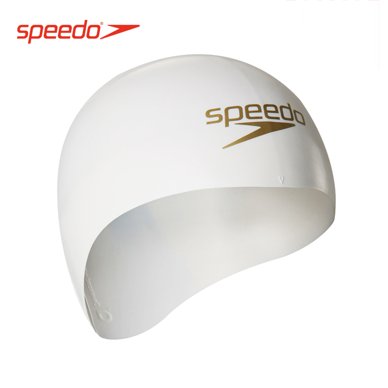 Speedo/速比涛泳帽 专业竞赛训练竞速比赛游泳帽 男女有白色钢盔