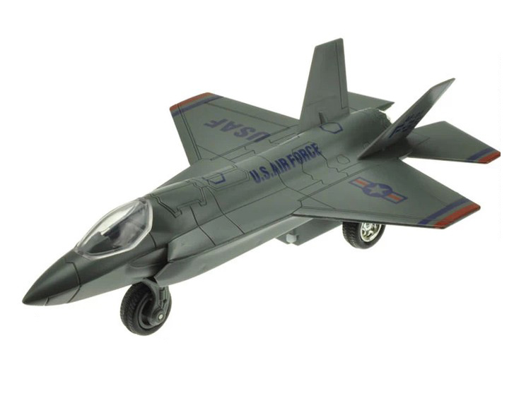 【正品包邮】彩珀合金飞机模型F-35闪电Ⅱ隐形战斗机模型回力声光