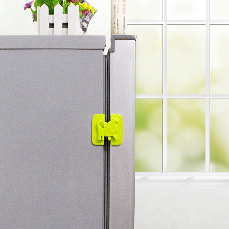 自主品牌柜门绿色夹手安全蓝色特价防护柜子儿童冰箱门