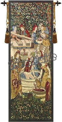 美国代购 挂毯/壁毯Tapestry壁挂 中世纪艺术装饰画 花色 流苏