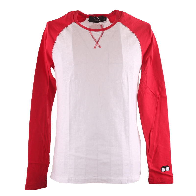 TK欧美式复古咔叽纯色打底修身网红同款长袖T恤男女中性套头衫