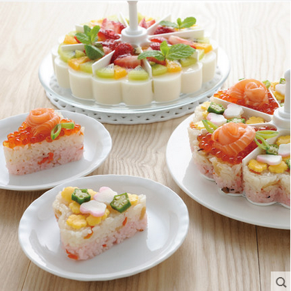 蛋糕盘寿司模具套装 创意日本烘焙果冻布丁杯千层饭团模具宝宝