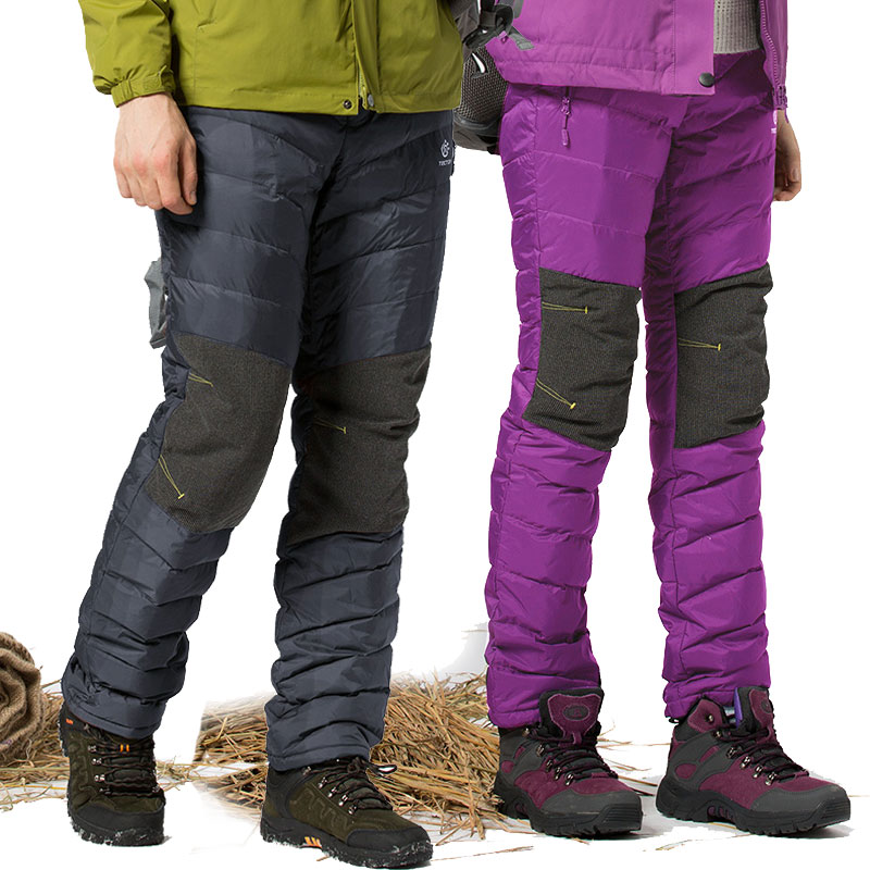 新款户外超轻保暖羽绒裤男女滑雪裤冲锋裤西藏必备羽绒裤子