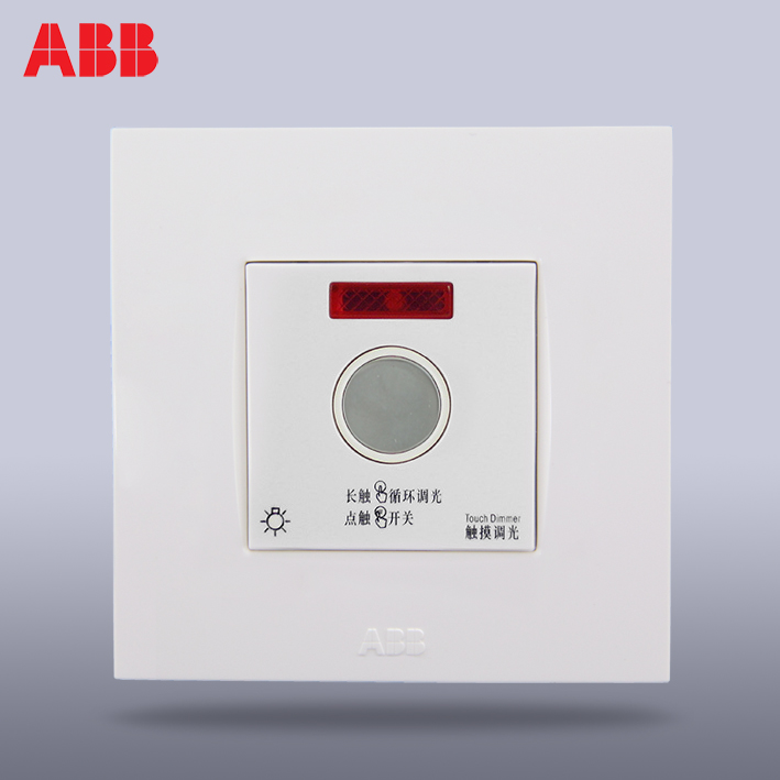 ABB开关插座面板ABB插座/超薄由艺 一位/触摸式调光AU43744-WW