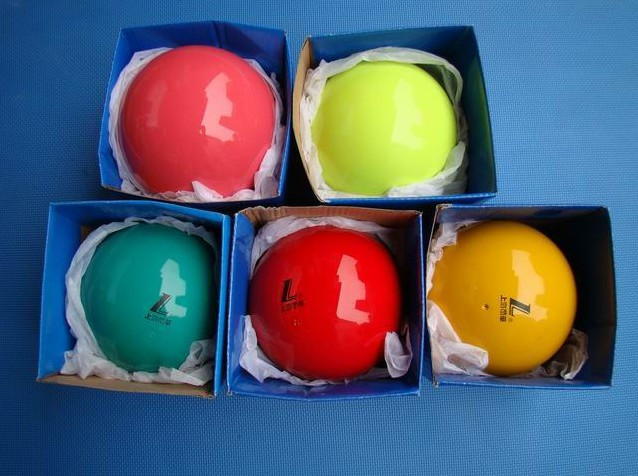 正品 上海兰华艺术体操球 标准艺术体操比赛用球 红粉黄蓝青