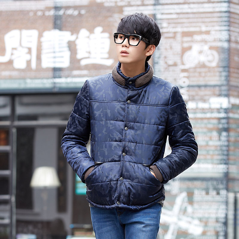 唐狮冬季新款韩版男可脱卸青春流行时尚都市连帽迷彩棉衣