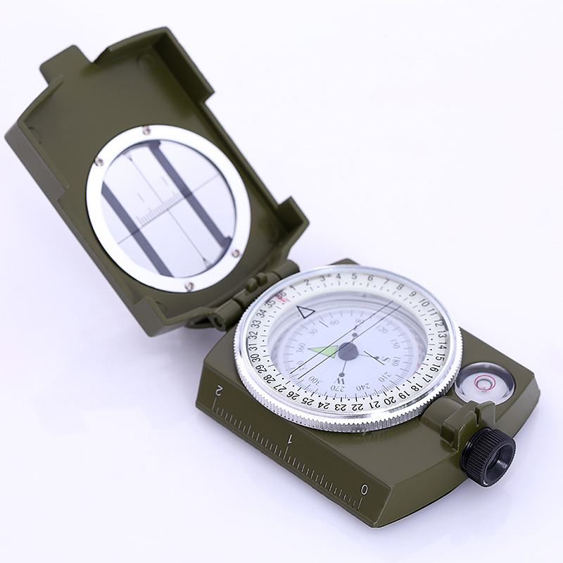 欧视宝K4580结实精准金属多功能美式指南针 指北针 罗盘 带水平仪