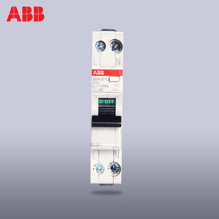 ABB漏电保护1P+N单片漏电DPN双进双出一位漏电6A10A16A20A25A进口