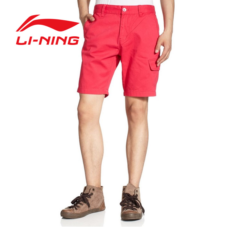 李宁短裤夏季男款运动生活系列透气时尚休闲裤AKSJ075