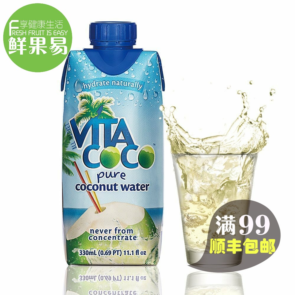 满19送一瓶 马来西亚进口VITA COCO唯他可可椰子水饮料 330ml*1