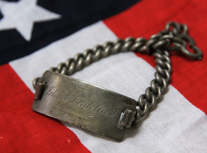 ww2二战原品海军USN美军身份牌sterling银制手链假货包退