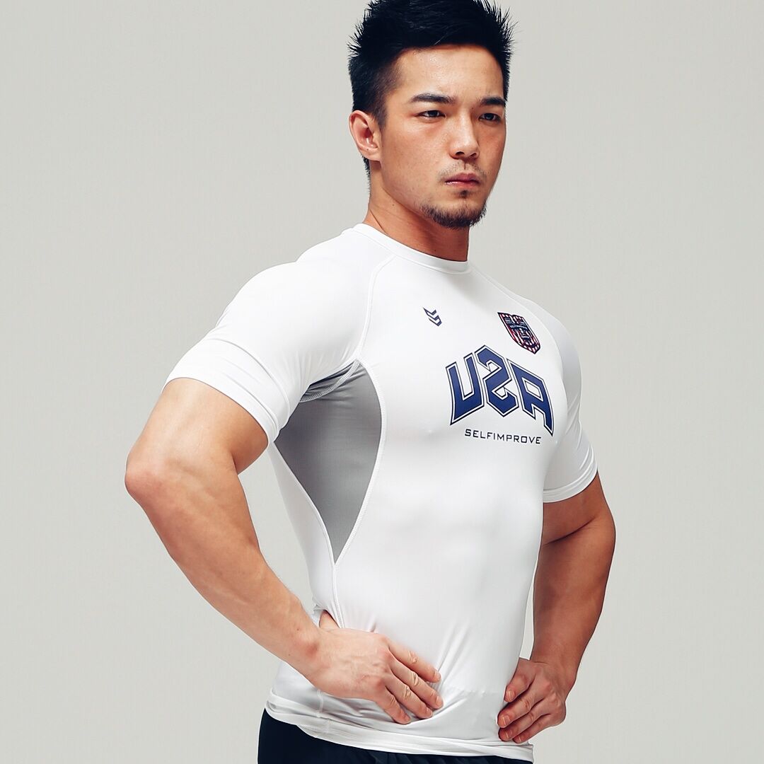 固制 Selfimprove 超级英雄系列  健身 运动 弹力 专业健身短袖