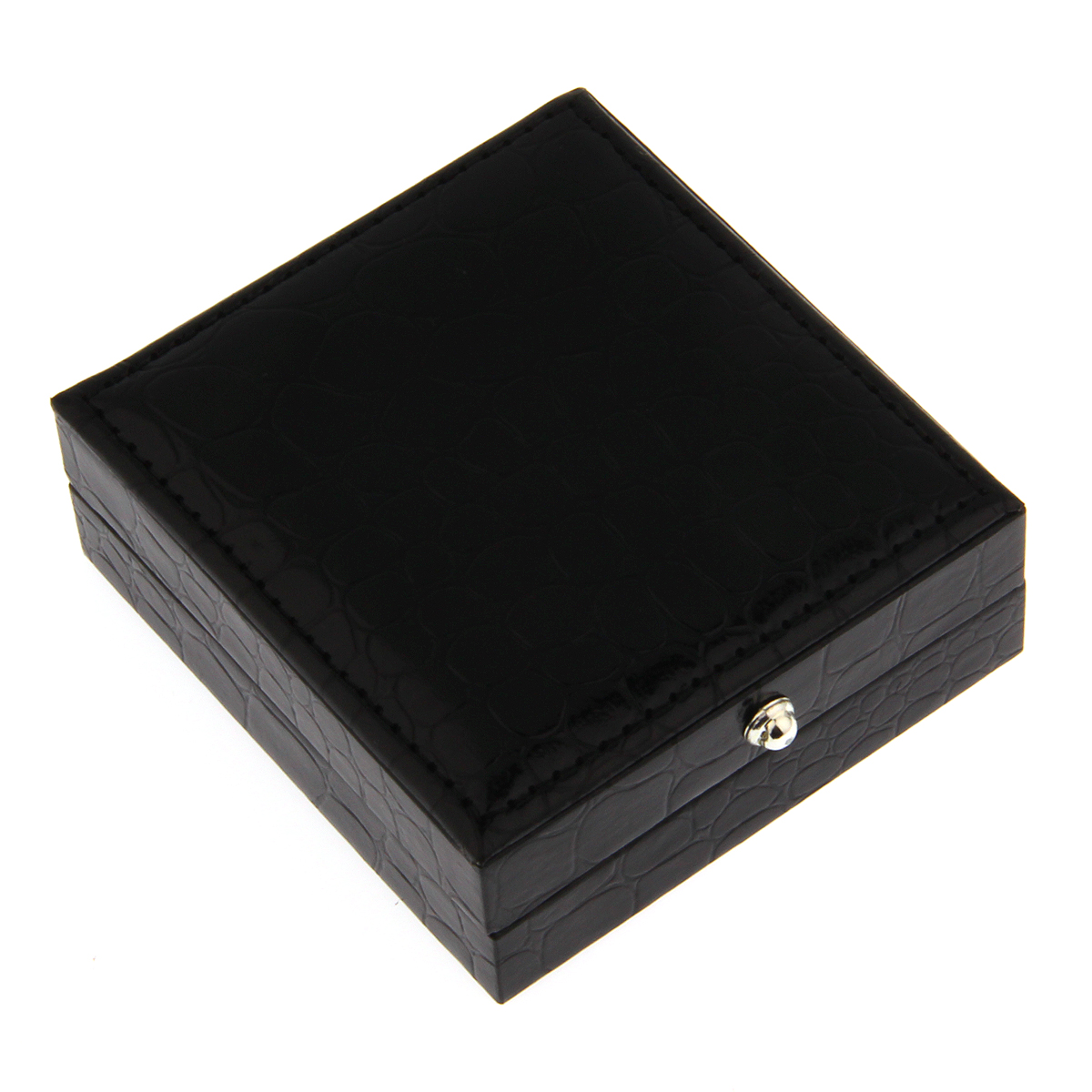 黑色仿鳄鱼皮袖扣盒 一对装/两对装/袖扣领夹盒包装盒礼盒110002