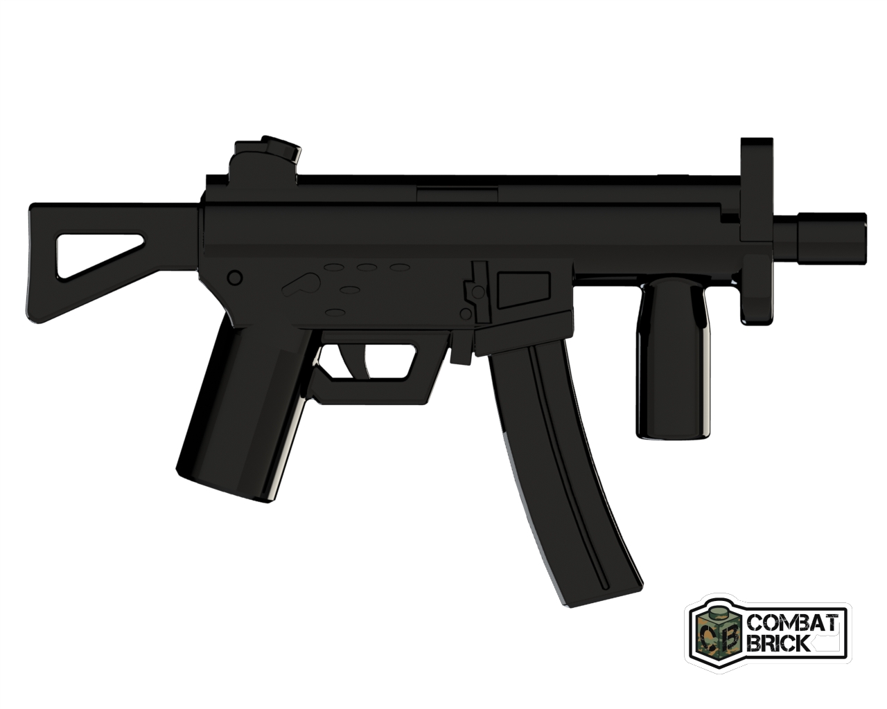 乐宜乐 combatbrick 第三方 MP5K 枪人仔武器 黑色 CB013