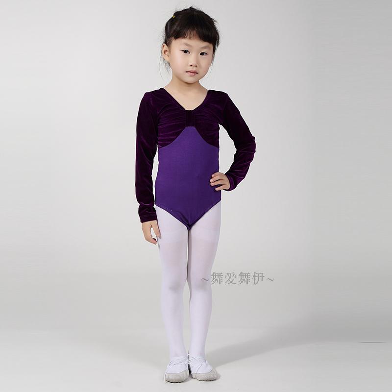 儿童舞蹈练功服 男女童长短袖 金丝绒 体操 形体 考级服 中国舞服