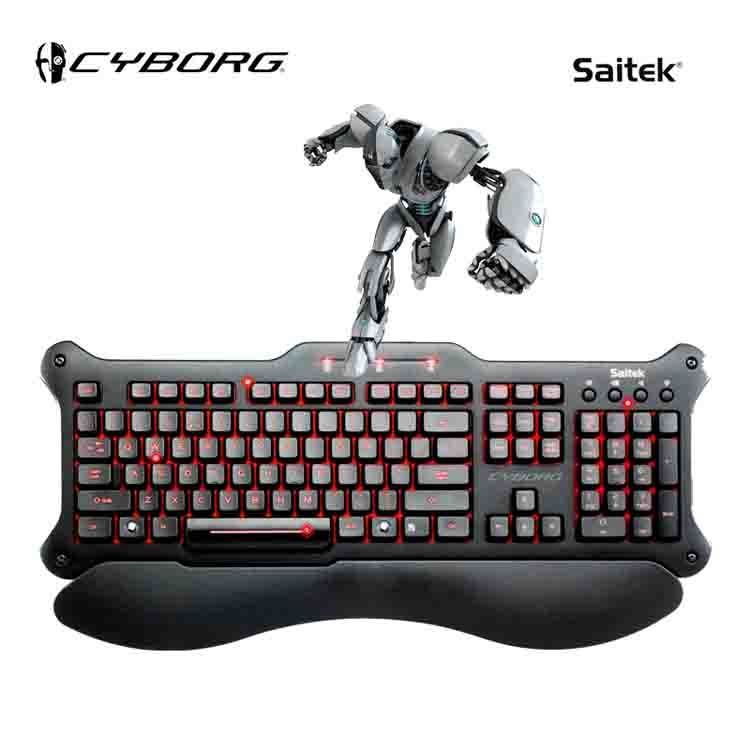 Saitek 赛钛客 美加狮 MADCATZ Cyborg V5 可编程背光游戏键盘