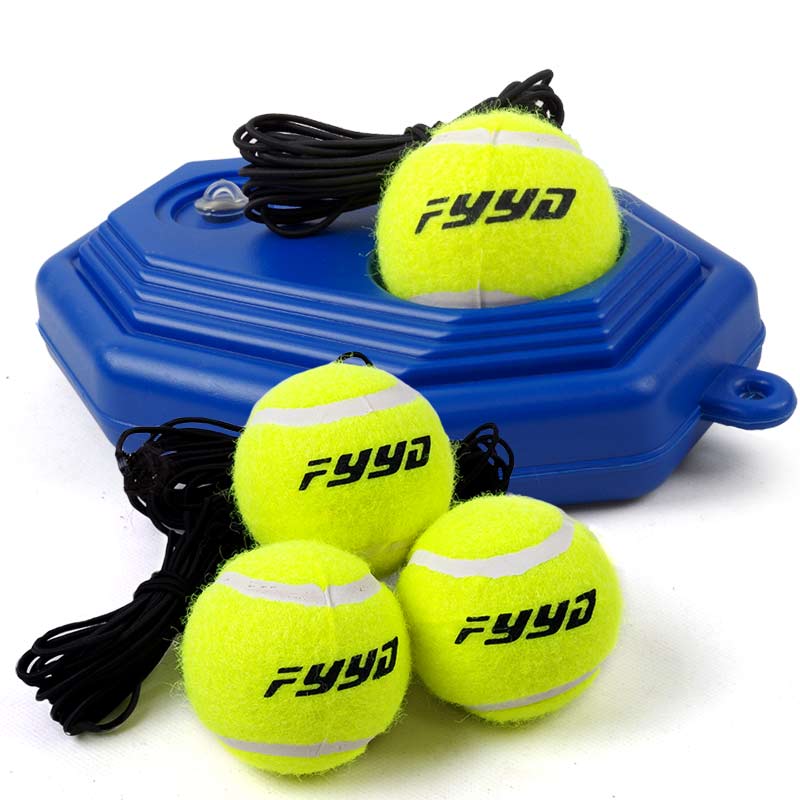 包邮送3个带线网球正品fy网球固定器单人网球训练底座 网球练习器