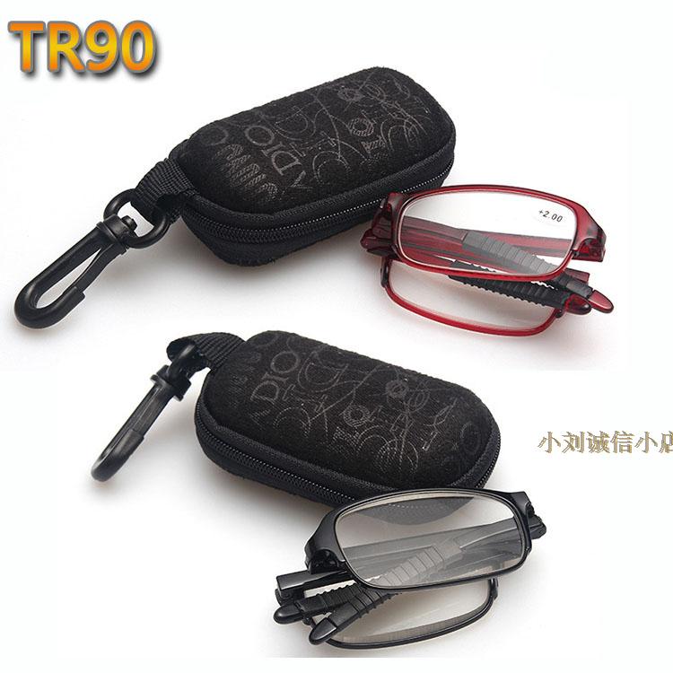 新款TR90超轻折叠老花镜 男女高档便携树脂老花眼镜 防疲劳批发价