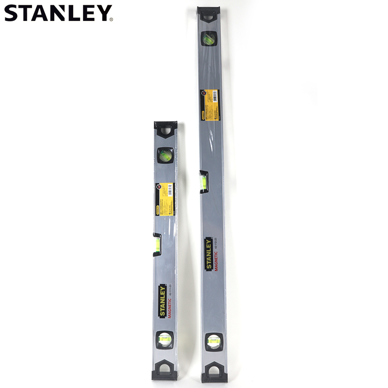 正品STANLEY史丹利磁性三水泡铝合金水平尺 42-111/112高精度测量
