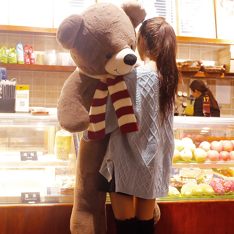 泰迪熊公仔娃娃2米抱抱熊1.6米大熊毛绒玩具1.8熊猫生日礼物女生