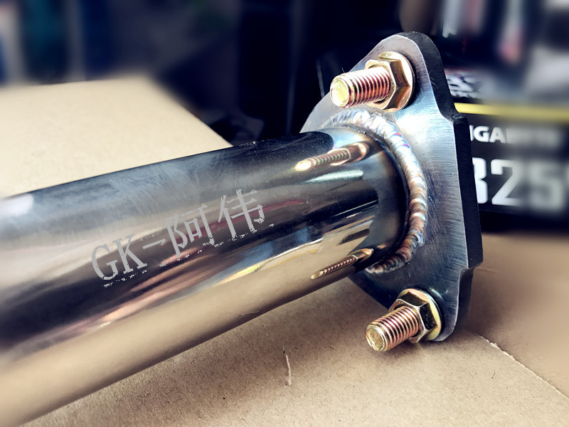 GK阿伟定制 本田飞度GK5不锈钢直通排气头段 去备用三元 提升响应