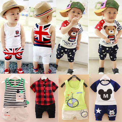 男童夏装2017新款套装儿童短袖韩版夏季童装0-1-2-3岁男宝宝婴儿