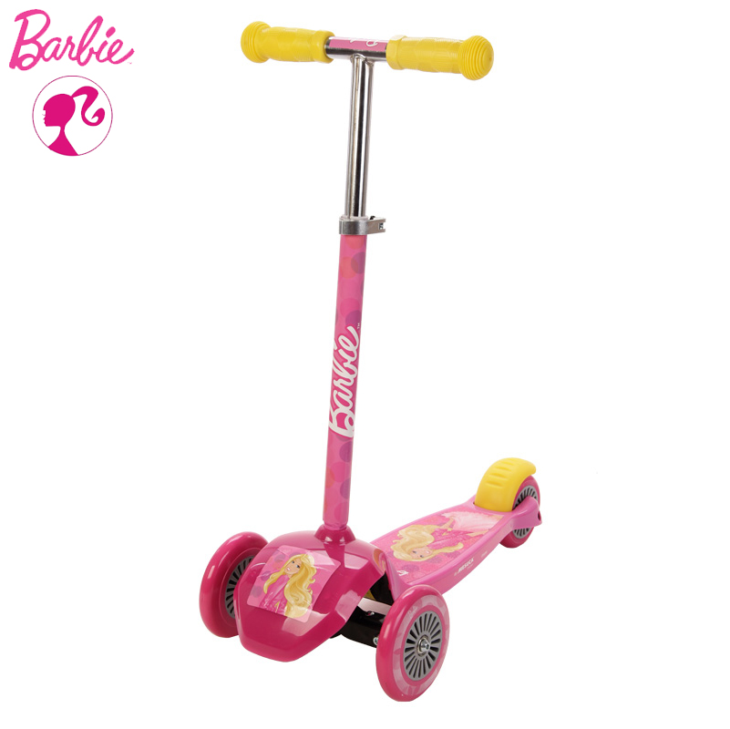 正品Barbie/芭比滑板车三轮滑板车摇摆车活力车蛙式车BCA31137-B