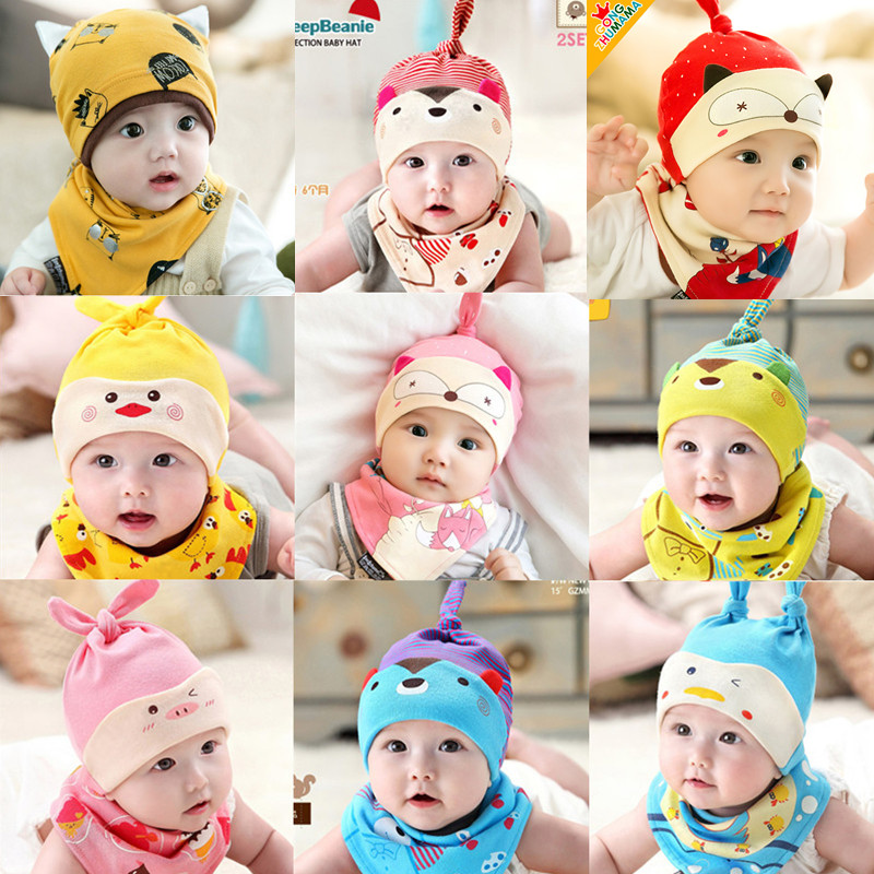 新生儿帽子胎帽婴儿帽子0-3-6-12个月春秋季男女宝宝帽子纯棉秋冬