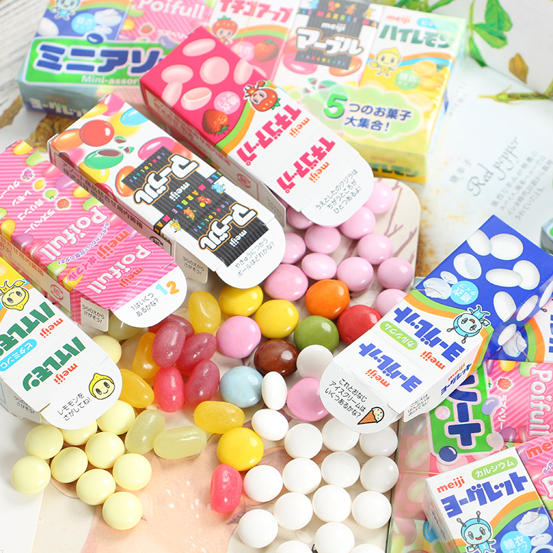 现货 日本进口零食 Meiji明治 迷你五宝什锦水果糖豆豆糖果