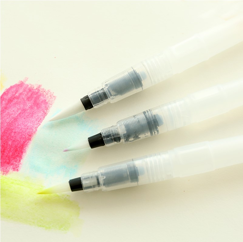 国产自来水笔储水式毛笔刷水溶性彩铅固体水彩画笔