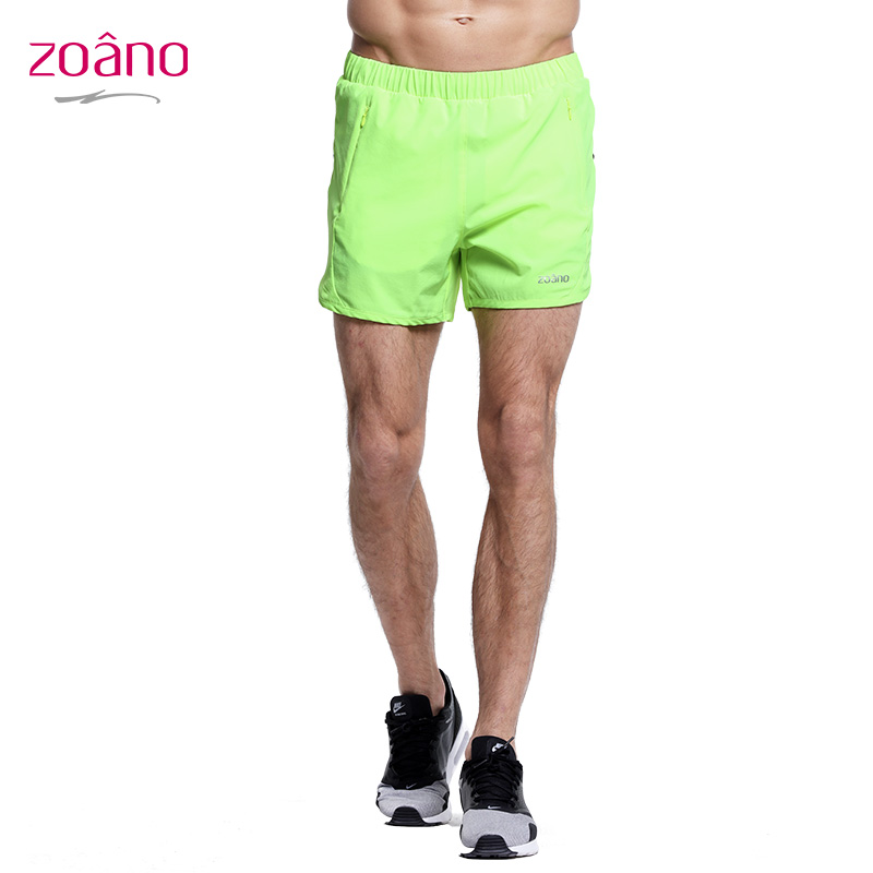 浅绿色正品短裤低价松紧新款涤纶男速干运动服运动中长裤／短裤