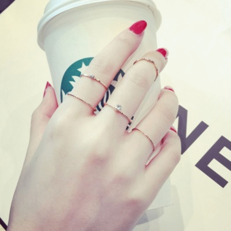 韩国新款多件套戒指指环食指关节戒个性饰品女士满9.9免邮