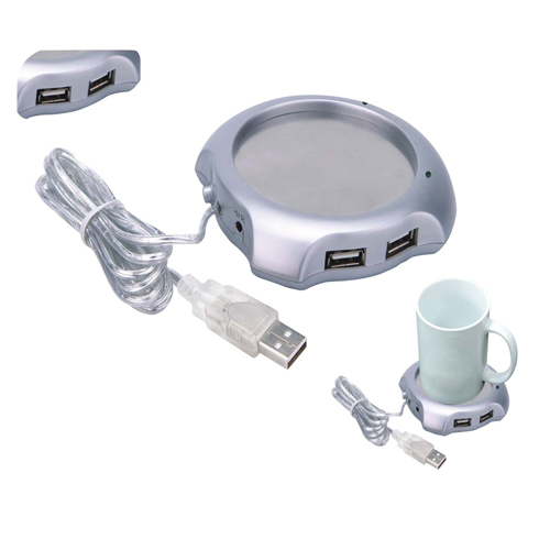 1件包邮 USB保温碟垫 杯垫办公室白领必备促销甩卖 4个插口