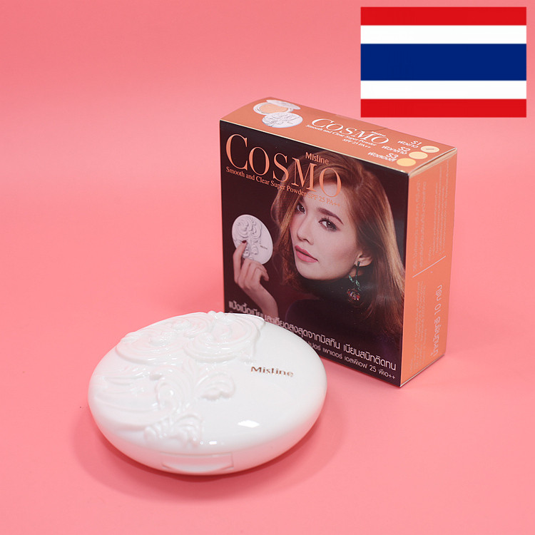 泰国正品Mistine新版羽翼瓷肌COSMO陶瓷粉饼定妆遮瑕防晒美白干粉