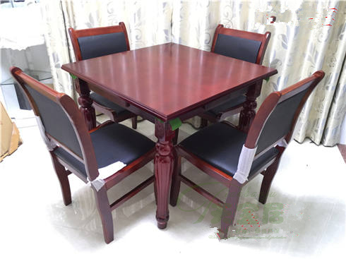 特价实木麻将两用方桌餐桌椅组合家用简易棋牌宿舍麻雀台组装手动