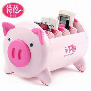 可爱小猪收纳盒|摇控器收纳盒|杂物收纳盒