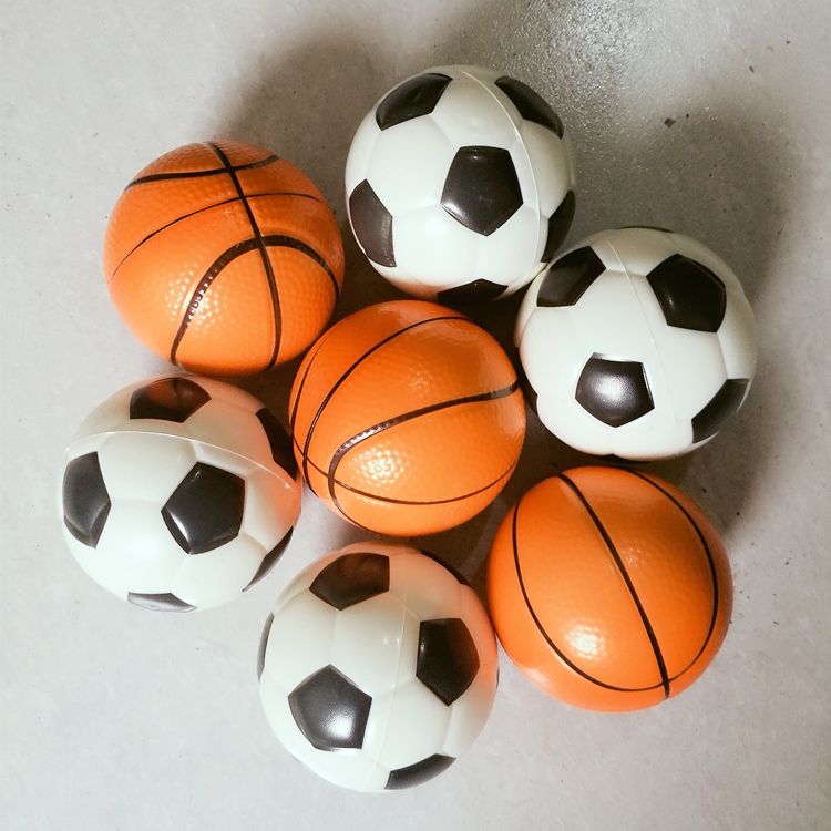 10厘米PU小足球小篮球婴儿玩具实心海绵球小皮球弹力球发泡球