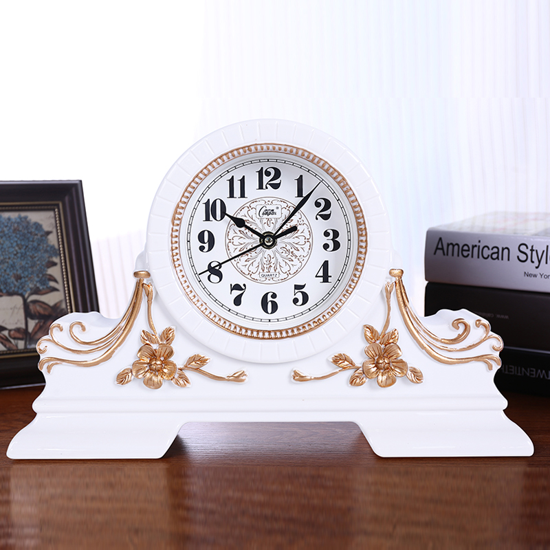 康巴丝欧式创意座钟现代客厅钟表创意床头时钟卧室静音台钟石英钟