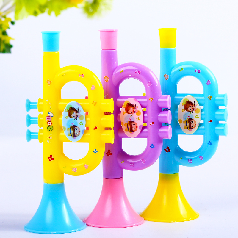 儿童中号小喇叭卡通塑料吹奏乐器宝宝吹的音乐小孩3-6岁玩具礼物