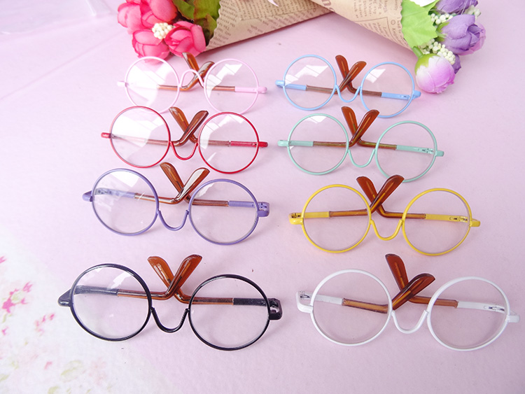 [宽度8CM ]EXO玩偶眼镜15/20厘米玩偶眼镜糖果色 blythe小布眼镜