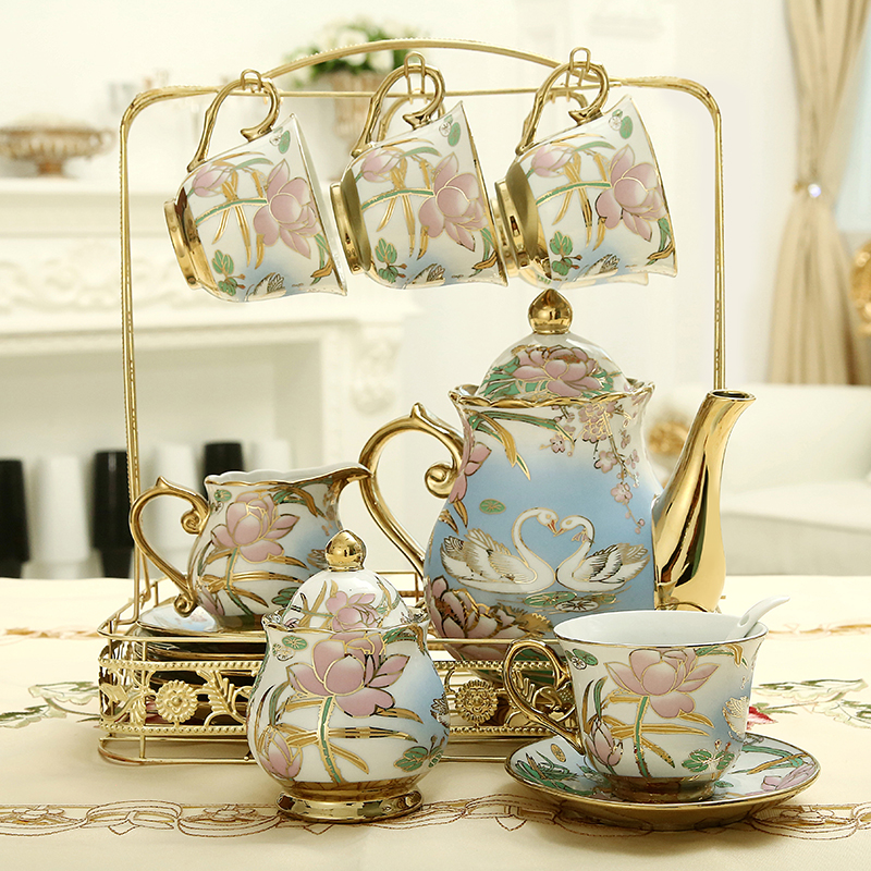 英式骨瓷咖啡杯套装欧式高档下午茶茶具创意陶瓷杯家用陶瓷水杯具