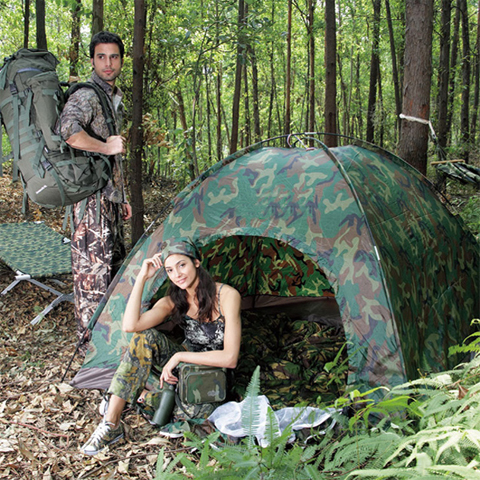 户外用品装备登山露营帐篷3-4人迷彩帐篷双人情侣帐套餐野外野营