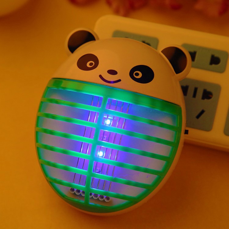 卡通动物小熊猫静音LED光触媒电蚊灯 吸灭蚊蝇驱虫用品 安全节能