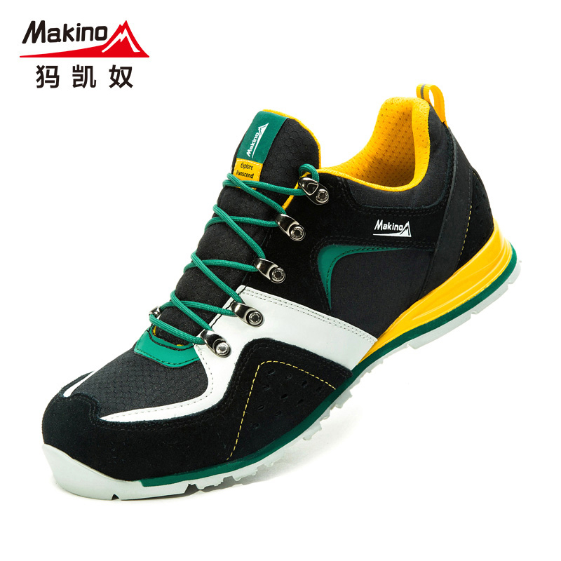 Makino/犸凯奴优质牛皮户外徒步鞋运动休闲透气登山鞋徒步鞋