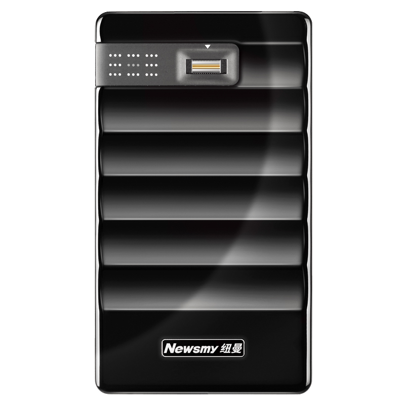 纽曼移动硬盘全新黑色500G指纹王硬件加密笔记本存储高速正品包邮