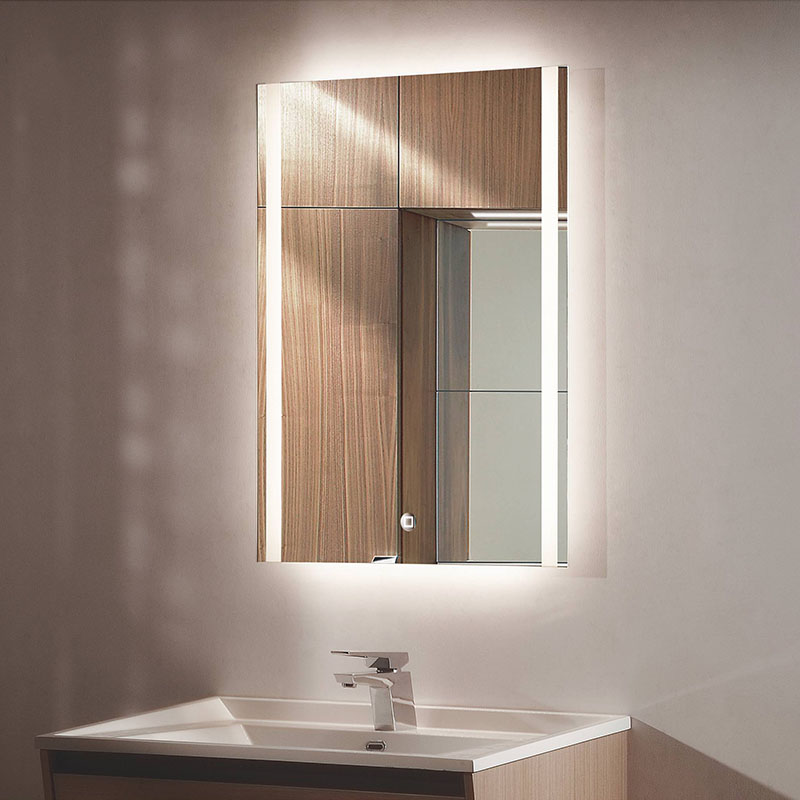 AC银晶方形简约现代无框壁挂led背光灯镜洗手间卫生间浴室镜镜子