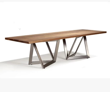 法式Loft工业风实木铁艺艺术加长餐桌椅复古书桌会议桌咖啡厅包邮