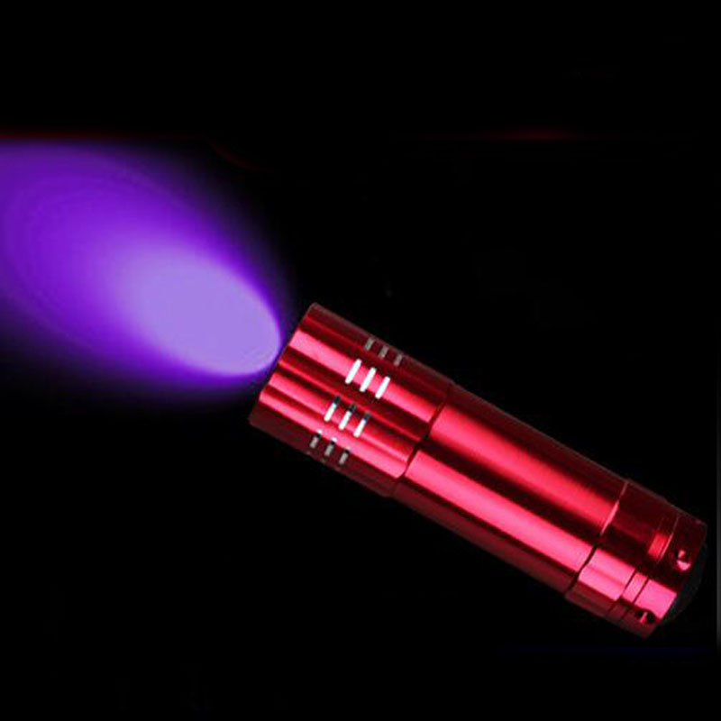 9led紫光验钞灯笔 紫外线迷你手电筒荧光剂检测 小型便携验钞机